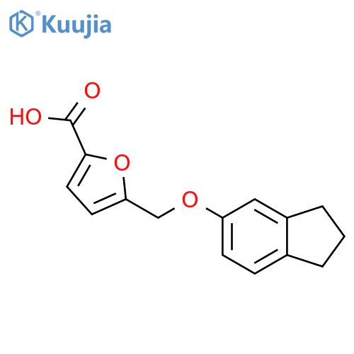 5-(2,3-Dihydro-1H-inden-5-yloxy)methyl-2-furoic Acid structure