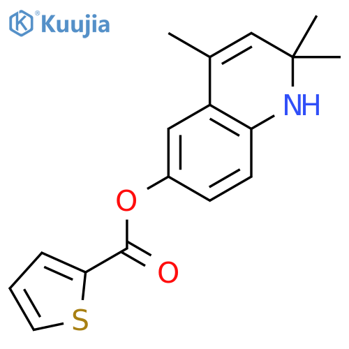 2,2,4-Trimethyl-1,2-dihydroquinolin-6-yl thiophene-2-carboxylate structure