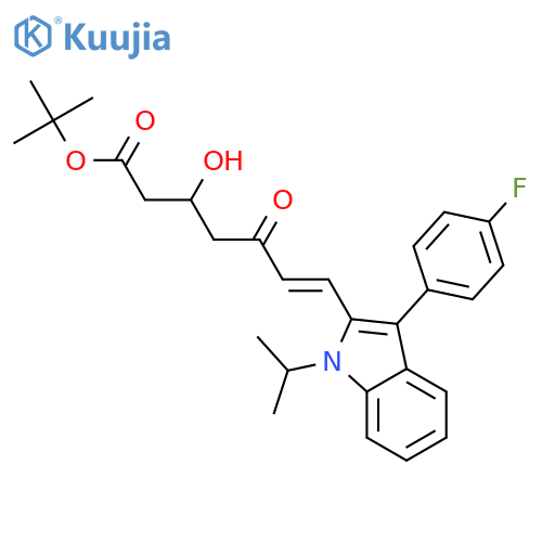 (6E)-7-3-(4-Fluorophenyl)-1-(1-methylethyl)-1H-indol-2-yl-5-hydroxy-3-oxo-6-heptenoic Acid 1,1-Dimethylethyl Ester structure
