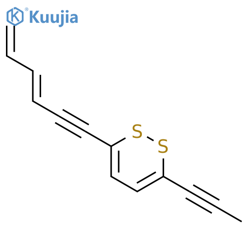 3-hexa-3t,5-dien-1-ynyl-6-prop-1-ynyl-[1,2]dithiine structure