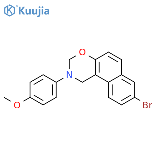 8-Bromo-2-(4-methoxyphenyl)-2,3-dihydro-1H-naphtho[1,2-e][1,3]oxazine structure