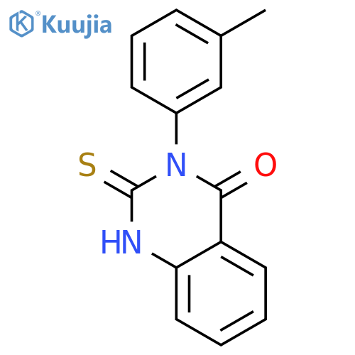 3-(3-methylphenyl)-2-sulfanylidene-1,2,3,4-tetrahydroquinazolin-4-one structure