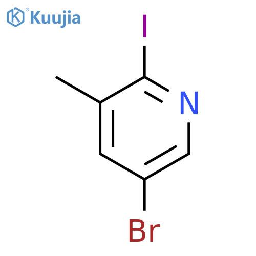 5-Bromo-2-iodo-3-methylpyridine structure