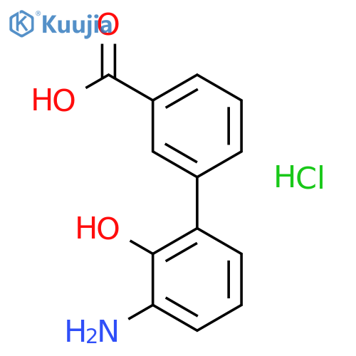 3'-Amino-2'-hydroxy-[1,1'-biphenyl]-3-carboxylic acid hydrochloride structure