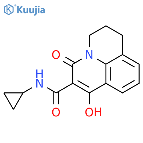 N-cyclopropyl-1-hydroxy-3-oxo-3,5,6,7-tetrahydropyrido[3,2,1-ij]quinoline-2-carboxamide structure