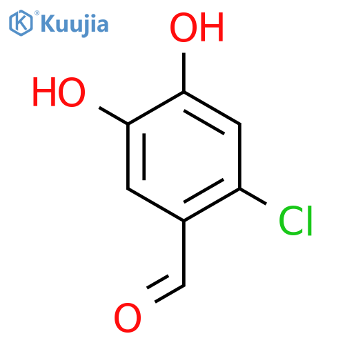 Benzaldehyde, 2-chloro-4,5-dihydroxy- structure