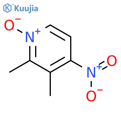 2,3-dimethyl-4-nitro-1-oxido-pyridin-1-ium structure
