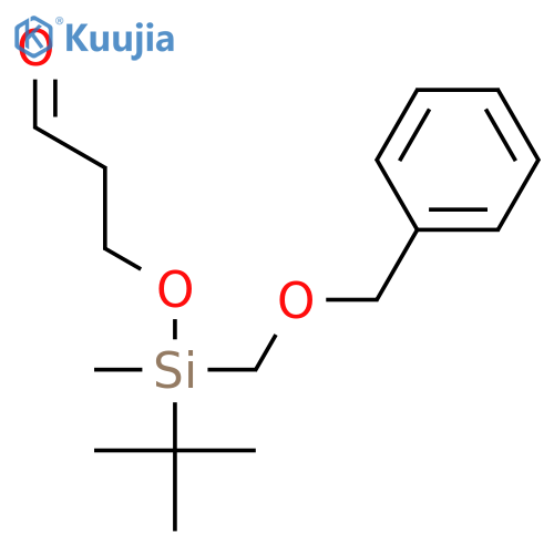 Propanal, 3-[[(1,1-dimethylethyl)methyl[(phenylmethoxy)methyl]silyl]oxy]- structure