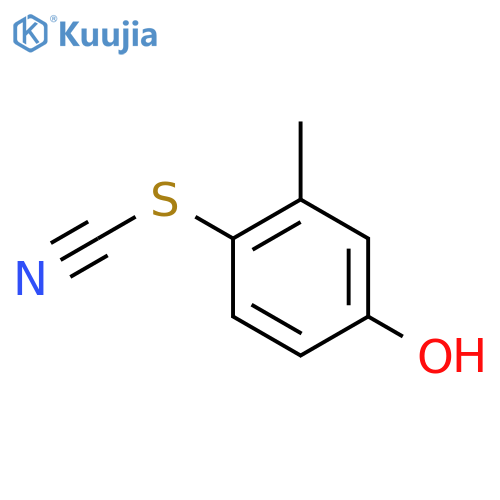 Thiocyanic acid,4-hydroxy-2-methylphenyl ester structure