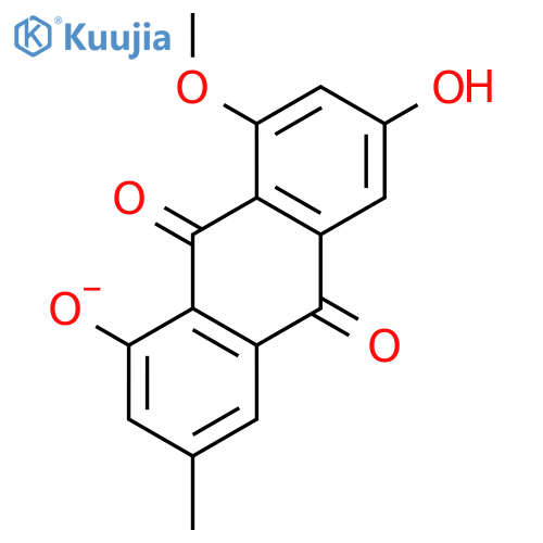 9,10-Anthracenedione,1,6-dihydroxy-8-methoxy-3-methyl- structure
