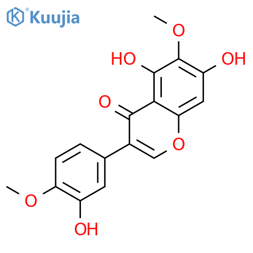 5,7-dihydroxy-3-(3-hydroxy-4-methoxy-phenyl)-6-methoxy-chromen-4-one structure