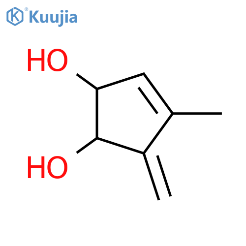 4-Methyl-5-methylene-3-cyclopentene-1,2-diol; (1R*,2R*)-form structure