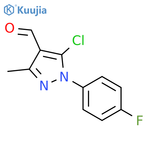 5-chloro-1-(4-fluorophenyl)-3-methyl-1H-pyrazole-4-carbaldehyde structure