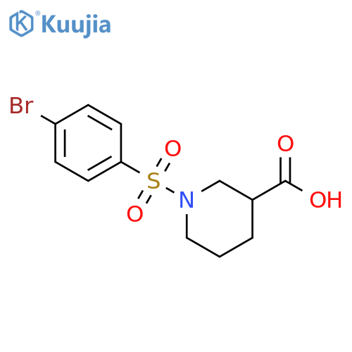1-(4-bromobenzenesulfonyl)piperidine-3-carboxylic acid structure