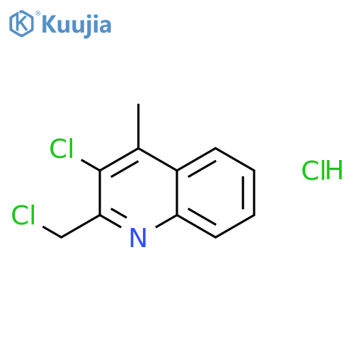 3-Chloro-2-(chloromethyl)-4-methylquinoline hydrochloride structure