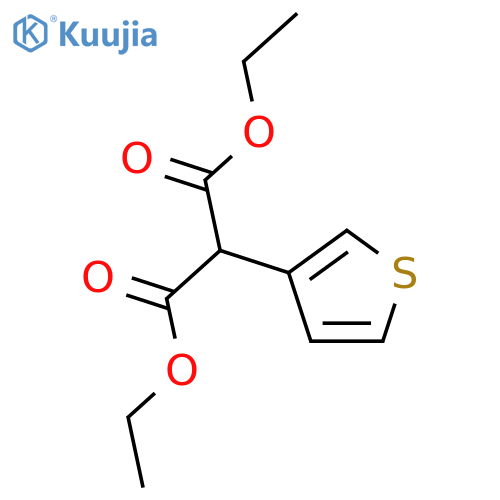 Propanedioic acid,2-(3-thienyl)-, 1,3-diethyl ester structure