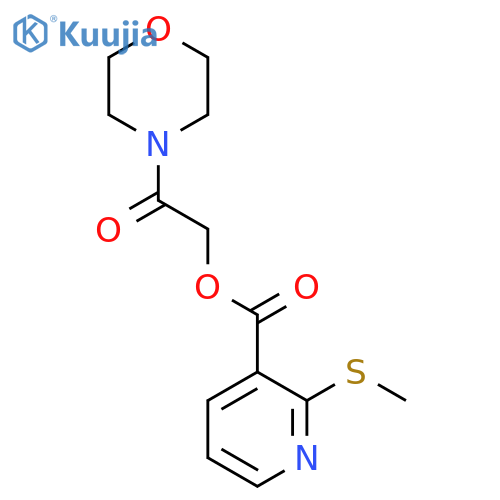 2-(morpholin-4-yl)-2-oxoethyl 2-(methylsulfanyl)pyridine-3-carboxylate structure