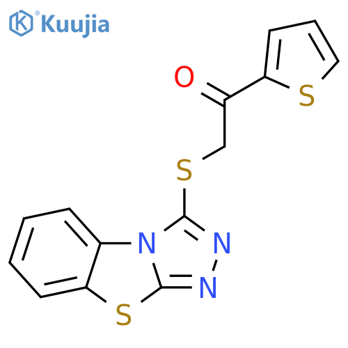 2-{7-thia-2,4,5-triazatricyclo[6.4.0.0^{2,6}]dodeca-1(8),3,5,9,11-pentaen-3-ylsulfanyl}-1-(thiophen-2-yl)ethan-1-one structure