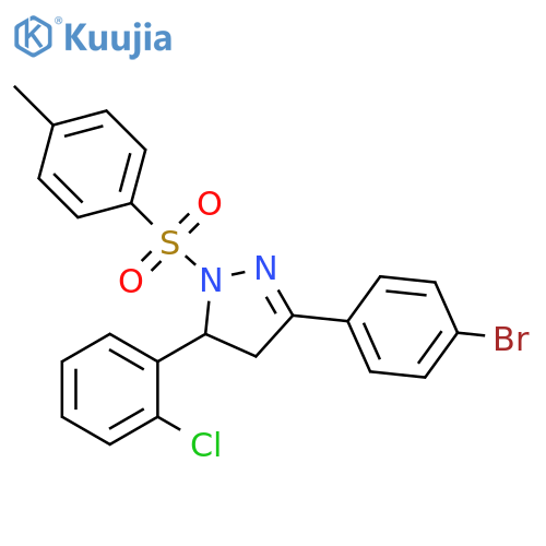 3-(4-bromophenyl)-5-(2-chlorophenyl)-1-(4-methylbenzenesulfonyl)-4,5-dihydro-1H-pyrazole structure