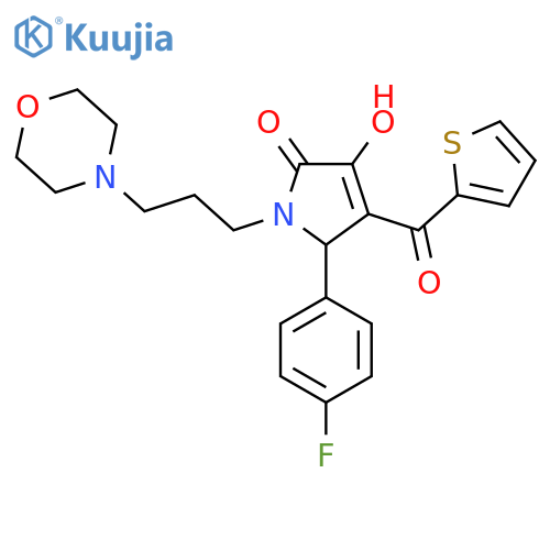 5-(4-fluorophenyl)-3-hydroxy-1-3-(morpholin-4-yl)propyl-4-(thiophene-2-carbonyl)-2,5-dihydro-1H-pyrrol-2-one structure