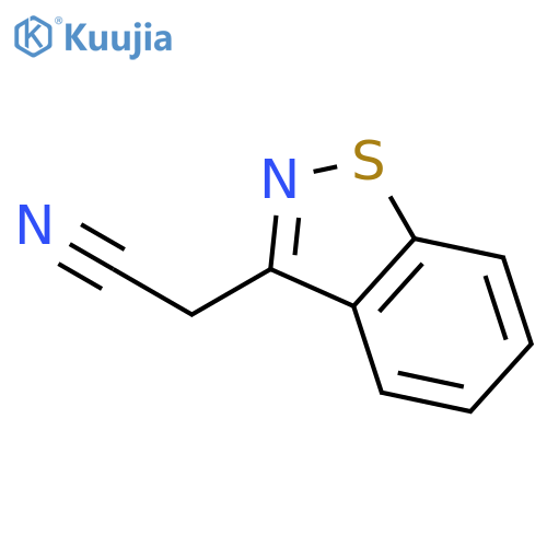 2-(1,2-benzothiazol-3-yl)acetonitrile structure