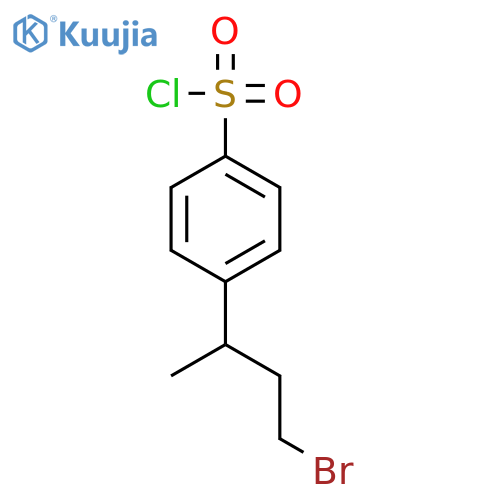 Benzenesulfonyl chloride, 4-(3-bromo-1-methylpropyl)- structure