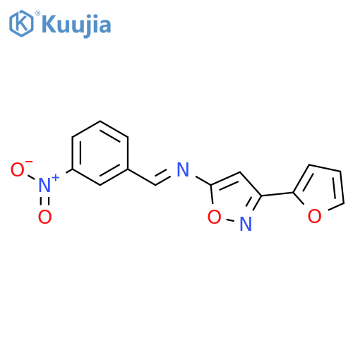 3-(furan-2-yl)-N-[(E)-(3-nitrophenyl)methylidene]-1,2-oxazol-5-amine structure