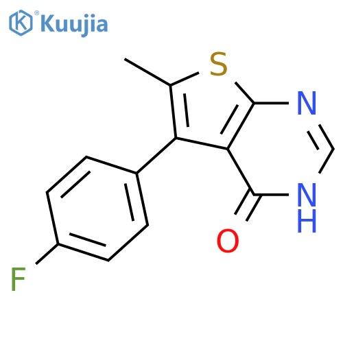 5-(4-fluorophenyl)-6-methyl-3H,4H-thieno[2,3-d]pyrimidin-4-one structure