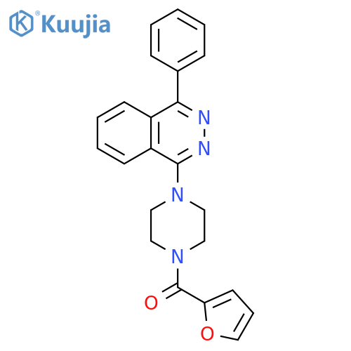 1-4-(furan-2-carbonyl)piperazin-1-yl-4-phenylphthalazine structure