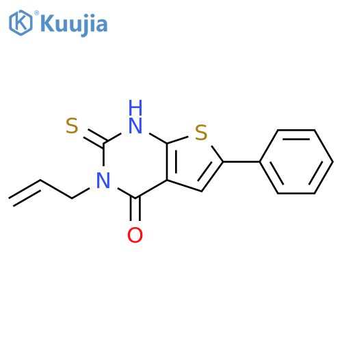 6-phenyl-3-(prop-2-en-1-yl)-2-sulfanylidene-1H,2H,3H,4H-thieno2,3-dpyrimidin-4-one structure