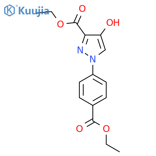 ethyl 1-4-(ethoxycarbonyl)phenyl-4-hydroxy-1H-pyrazole-3-carboxylate structure