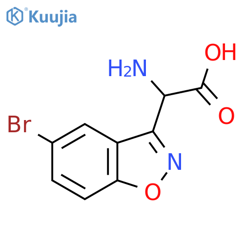 2-amino-2-(5-bromobenzo[d]isoxazol-3-yl)acetic acid structure