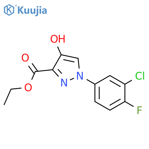 ethyl 1-(3-chloro-4-fluorophenyl)-4-hydroxy-1H-pyrazole-3-carboxylate structure