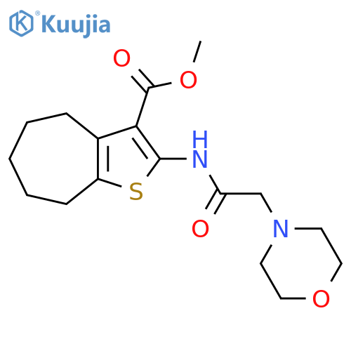 methyl 2-2-(morpholin-4-yl)acetamido-4H,5H,6H,7H,8H-cycloheptabthiophene-3-carboxylate structure