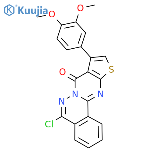 5-chloro-9-(3,4-dimethoxyphenyl)-8H-thieno[2',3':4,5]pyrimido[2,1-a]phthalazin-8-one structure