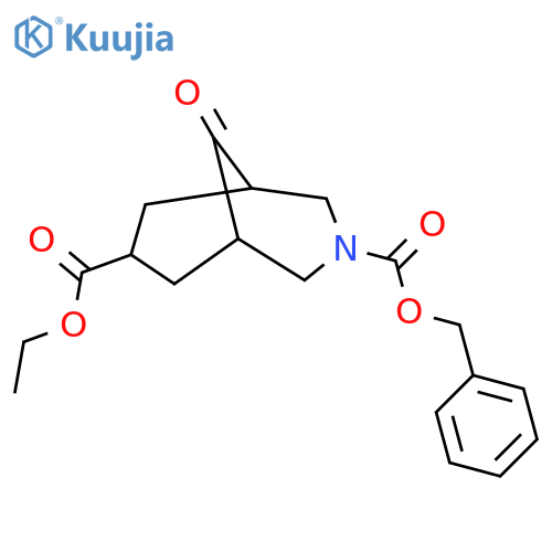3-Benzyl 7-ethyl 9-oxo-3-azabicyclo[3.3.1]nonane-3,7-dicarboxylate structure