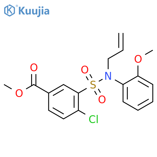 methyl 4-chloro-3-(2-methoxyphenyl)(prop-2-en-1-yl)sulfamoylbenzoate structure