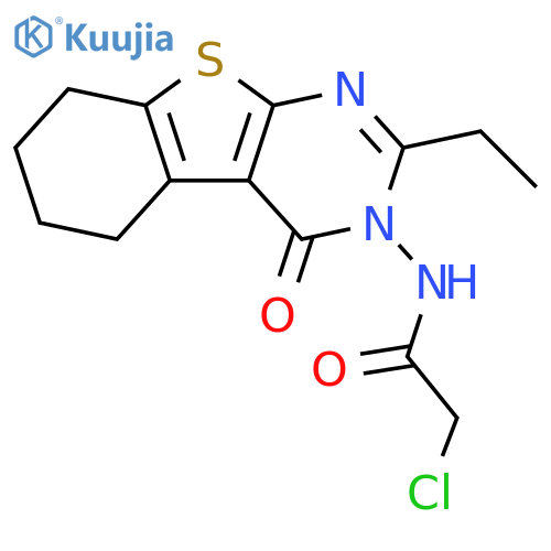 2-Chloro-N-(2-ethyl-5,6,7,8-tetrahydro-4-oxo[1]benzothieno[2,3-d]pyrimidin-3(4H)-yl)acetamide structure