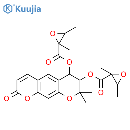 [(3r,4r)-3-(2,3-dimethyloxirane-2-carbonyl)oxy-2,2-dimethyl-8-oxo-3,4-dihydropyrano[3,2-g]chromen-4-yl] 2,3-dimethyloxirane-2-carboxylate structure