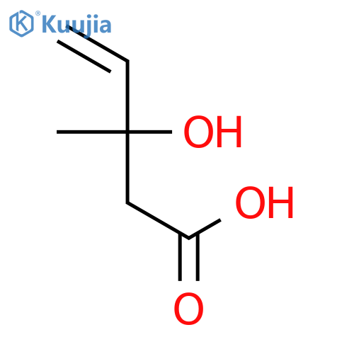 3-hydroxy-3-methylpent-4-enoic acid structure