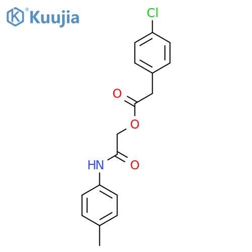 (4-methylphenyl)carbamoylmethyl 2-(4-chlorophenyl)acetate structure