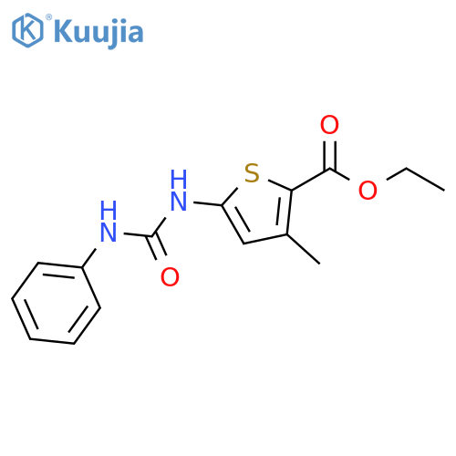 ethyl 3-methyl-5-(phenylcarbamoyl)aminothiophene-2-carboxylate structure
