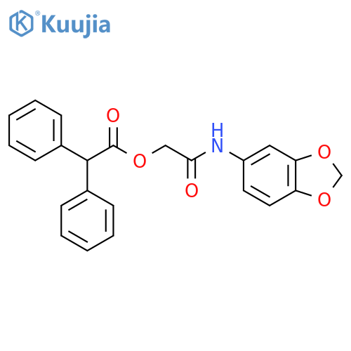 [(2H-1,3-benzodioxol-5-yl)carbamoyl]methyl 2,2-diphenylacetate structure