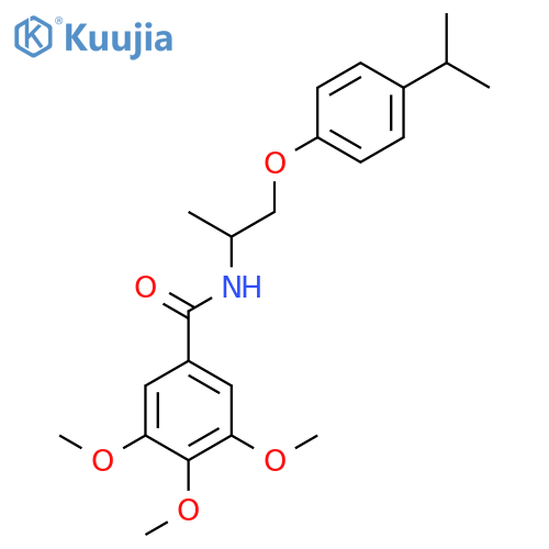 3,4,5-trimethoxy-N-{1-[4-(propan-2-yl)phenoxy]propan-2-yl}benzamide structure