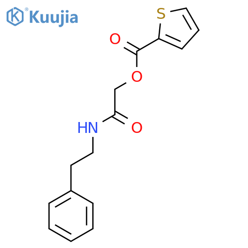 [(2-Phenylethyl)carbamoyl]methyl thiophene-2-carboxylate structure