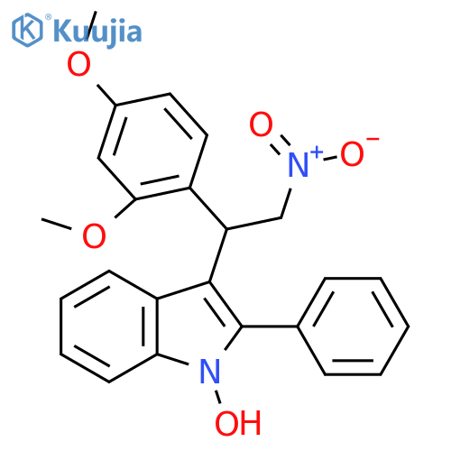 3-[1-(2,4-dimethoxyphenyl)-2-nitroethyl]-2-phenyl-1H-indol-1-ol structure