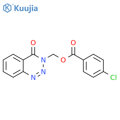 (4-oxo-3,4-dihydro-1,2,3-benzotriazin-3-yl)methyl 4-chlorobenzoate structure