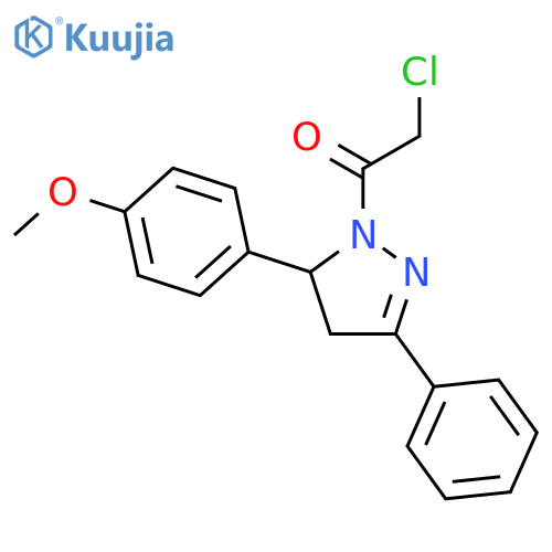 2-chloro-1-5-(4-methoxyphenyl)-3-phenyl-4,5-dihydro-1H-pyrazol-1-ylethan-1-one structure