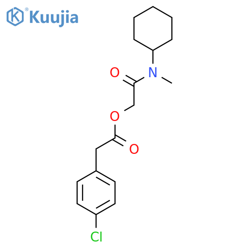[cyclohexyl(methyl)carbamoyl]methyl 2-(4-chlorophenyl)acetate structure