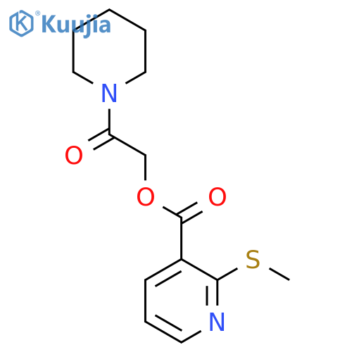 2-oxo-2-(piperidin-1-yl)ethyl 2-(methylsulfanyl)pyridine-3-carboxylate structure